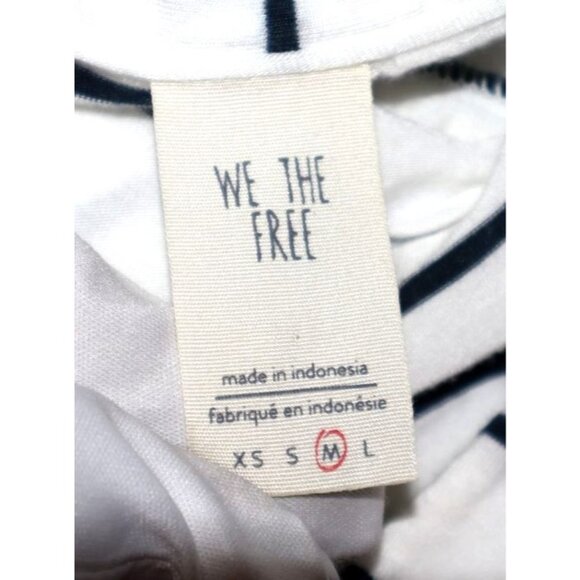 We The Free Striped Oversized Collared Top Classic Coastal Preppy Aesthetic - Picture 4 of 8